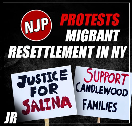National Justice Party protests migrant resettlement across New York State, demands ‘justice for Salina’