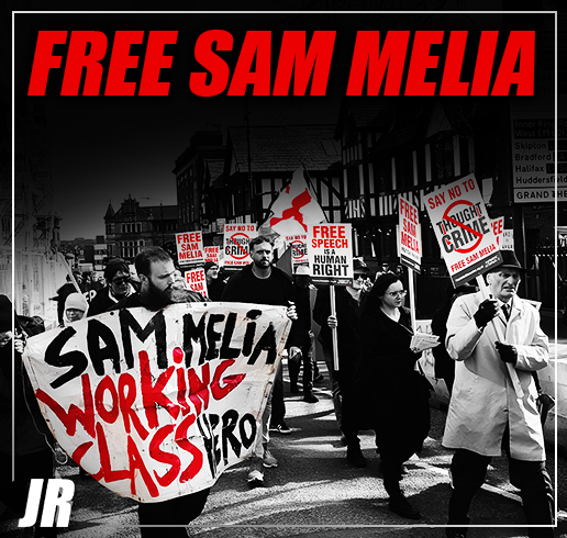 Patriotic Alternative demonstrates for release of political prisoner Sam Melia