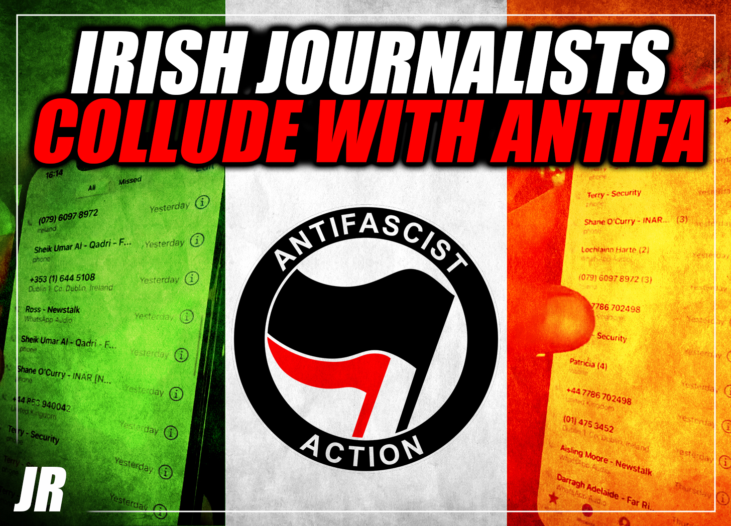 Phone dropped by ‘battered’ Irish ‘Antifa’ reveals journalist collusion